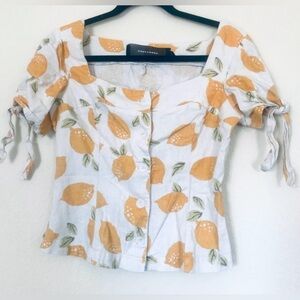 code x mode lemon print top size S